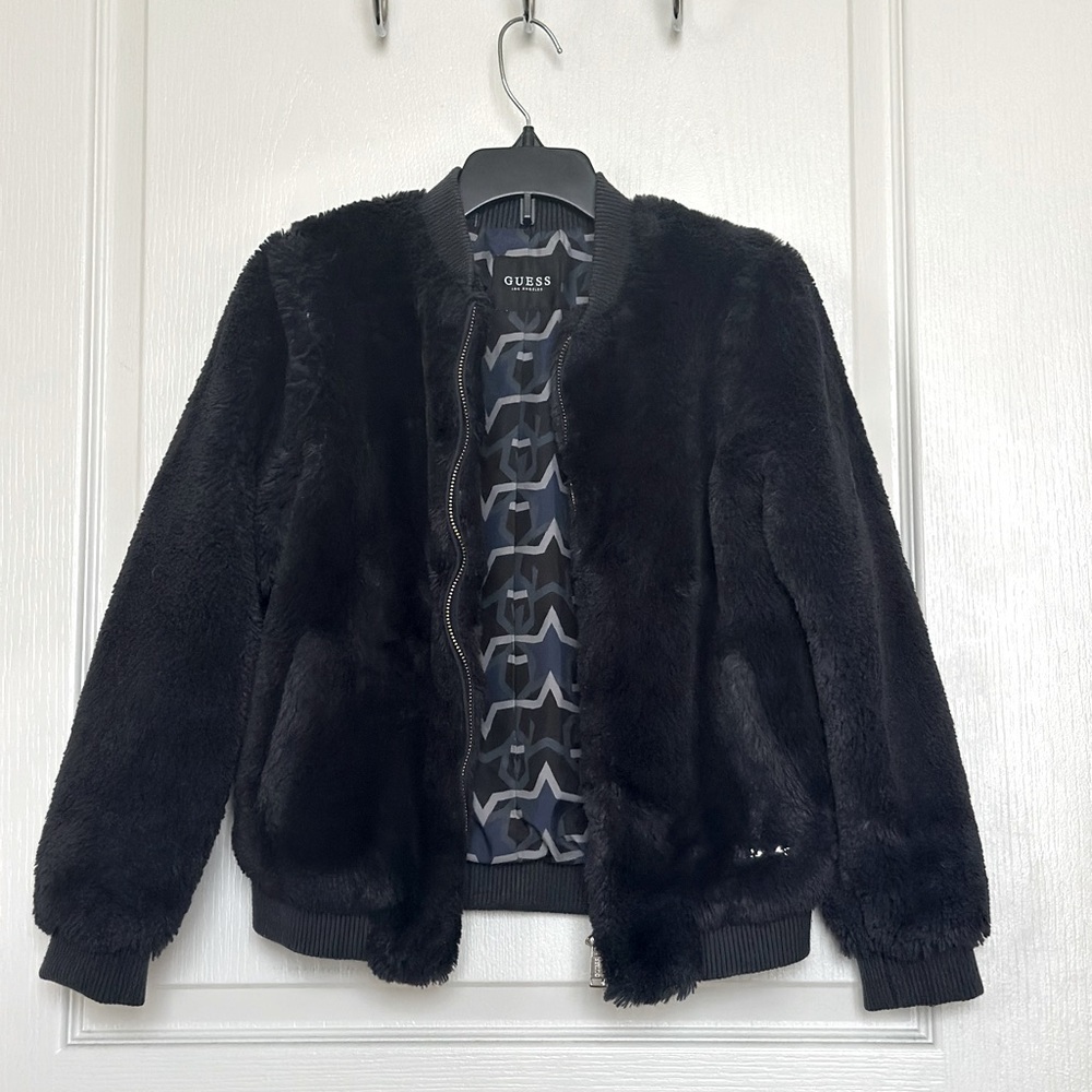 Guess Fuzzy Bomber Jacket